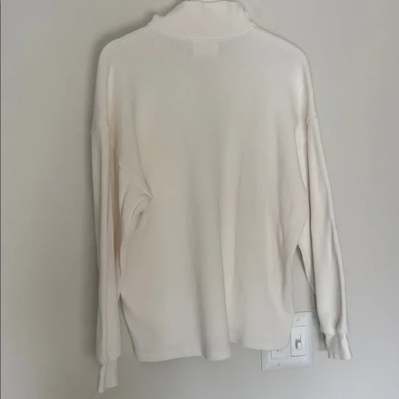 NEW Aritzia Wilfred Free Loft Longsleeve Quarter-Zip Pullover Waffle size xs - Picture 5 of 5